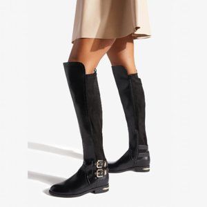 🆕 Buckled Flat Knee High Black Boots 8.5